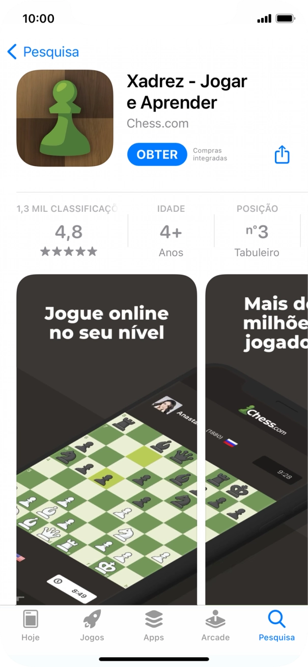 Prima OBTER e siga as indicações no ecrã para instalar a app.