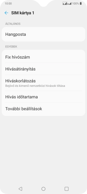Válaszd a Hangposta lehetőséget.