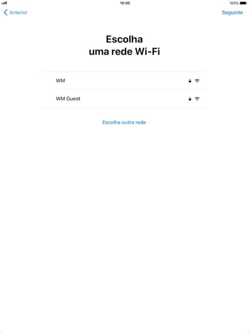 Prima a rede Wi-Fi pretendida.