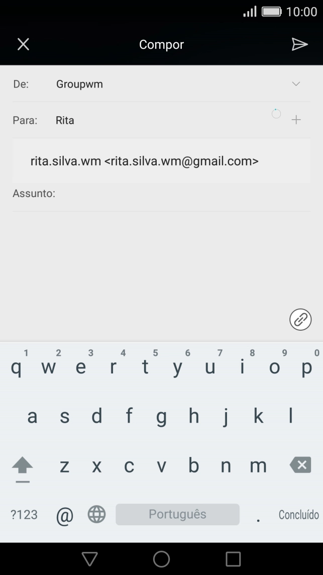 Prima o contacto pretendido.