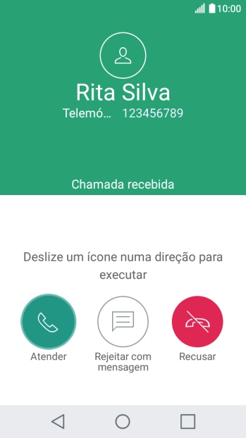 Prima Atender e arraste-o para a direita.