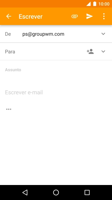 Prima a caixa de pesquisa e introduza as primeiras letras do nome do destinatário.