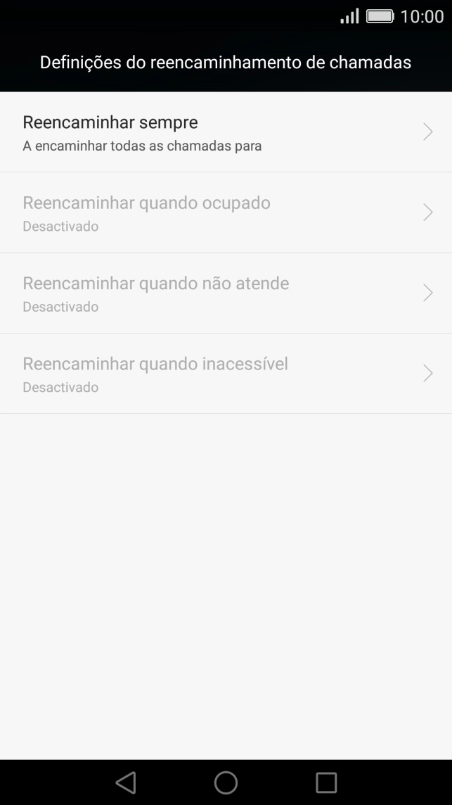 Prima o tipo de desvio pretendido.