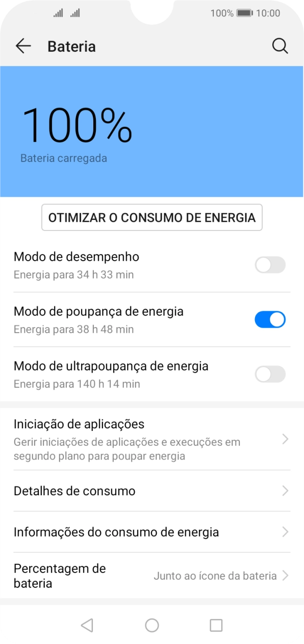 Prima a tecla de início para terminar e voltar ao ecrã inicial.