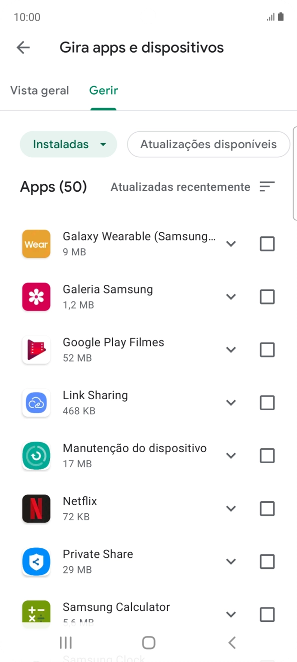 Prima a tecla de início para terminar e voltar ao ecrã inicial.