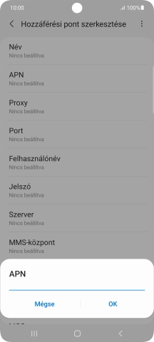 Amennyiben előfizetésed van, írd be azt, hogy mms.vodafone.net, és válaszd az OK lehetőséget.