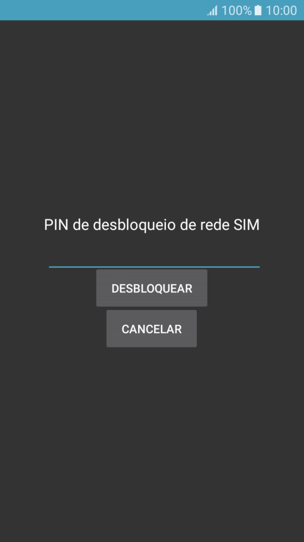 Introduza o código de desbloqueio, e prima DESBLOQUEAR.