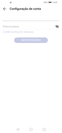 Prima Palavra-passe e introduza a password da sua conta de e-mail na Vodafone.