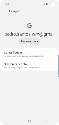Prima Sincronizar conta.