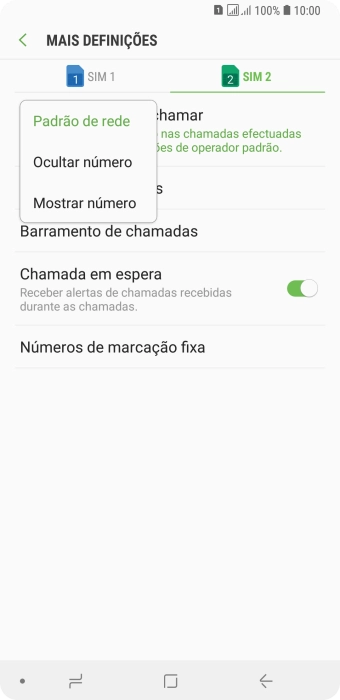 Prima Mostrar número para ativar a visualização do seu número.