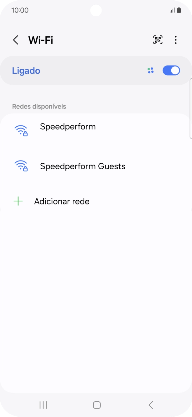 Prima a rede Wi-Fi pretendida.