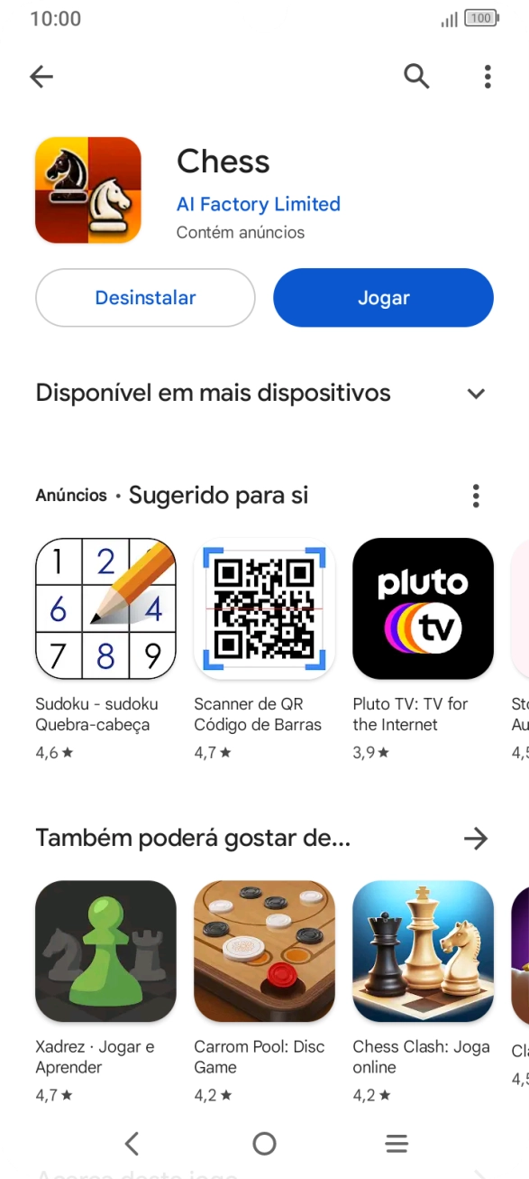 Prima a tecla de início para terminar e voltar ao ecrã inicial.