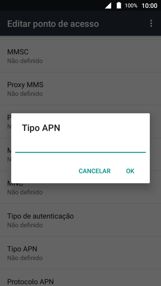 Introduza mms e prima OK.