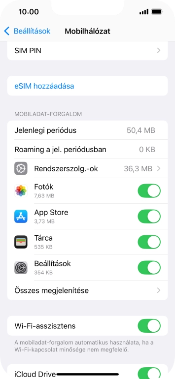 Válaszd a SIM PIN lehetőséget.