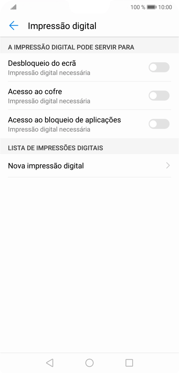 Prima Nova impressão digital.