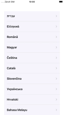 Válaszd ki a kívánt nyelvet.