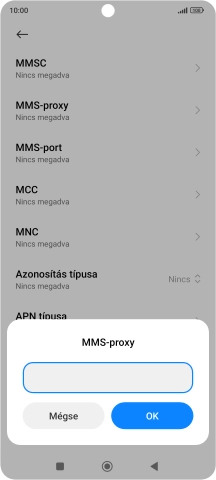 Írd be azt, hogy 80.244.097.002, és válaszd az OK lehetőséget.