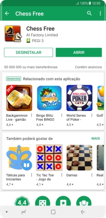 Prima a tecla de início para terminar e voltar ao ecrã inicial.