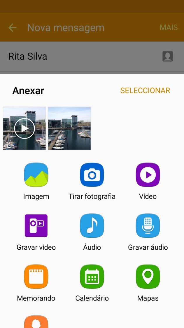 Prima Imagem e vá até à pasta pretendida.