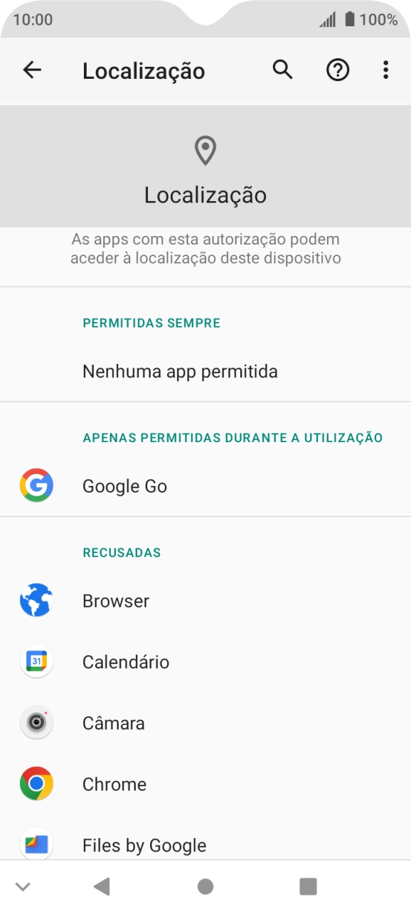 Prima a app pretendida.