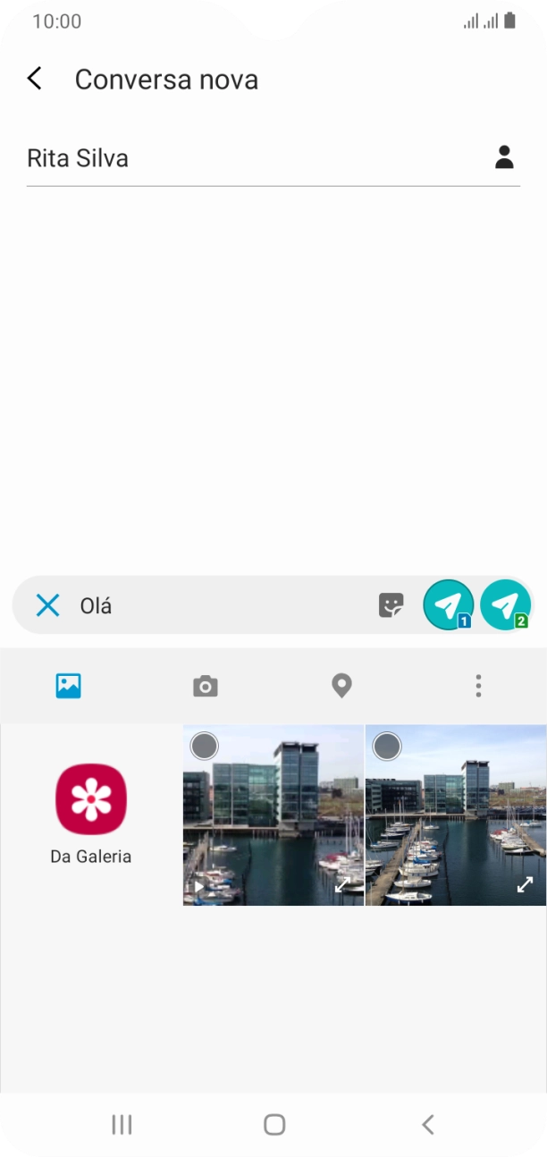Prima o ícone de imagem.
