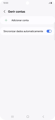 Prima Adicionar conta.