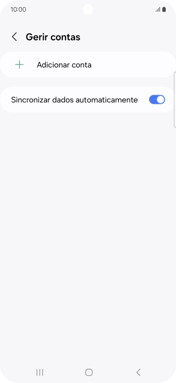 Prima Adicionar conta.