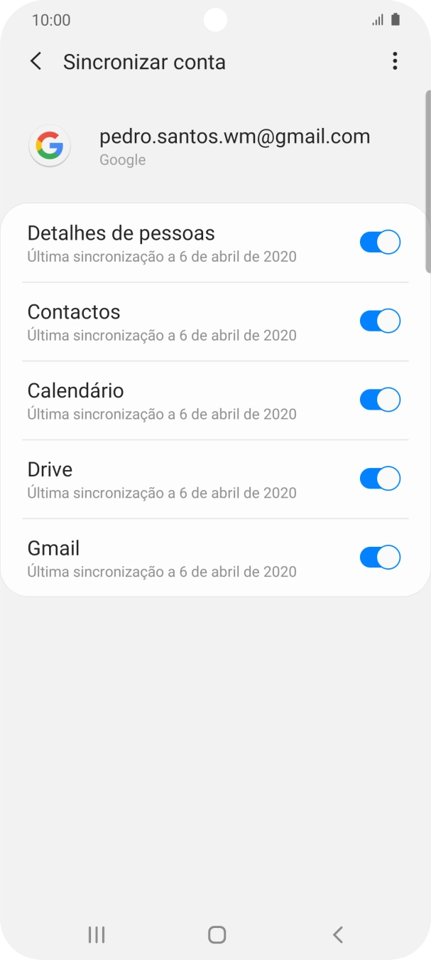 Prima a tecla de início para terminar e voltar ao ecrã inicial.