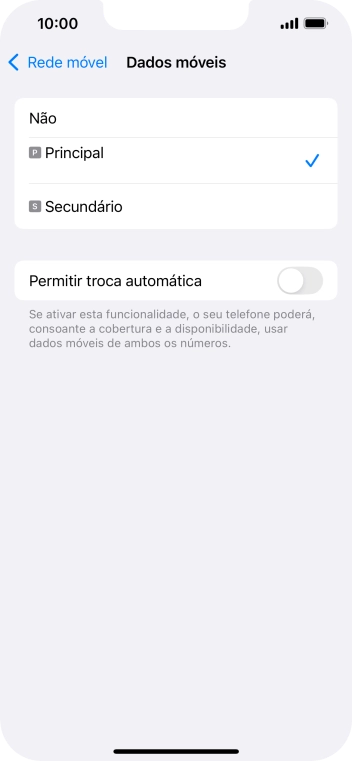 Prima o plano pretendido.