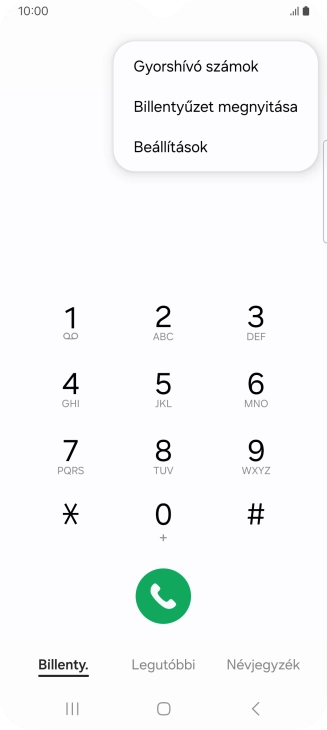 Válaszd a Beállítások lehetőséget.