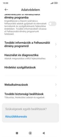 Válaszd a További biztonsági beállítások lehetőséget.