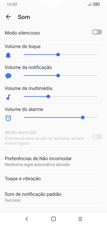 Prima Toque e vibração.