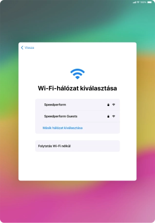 Válaszd ki a kívánt Wi-Fi hálózatot.