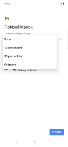 Válaszd ki a kívánt beállítást.