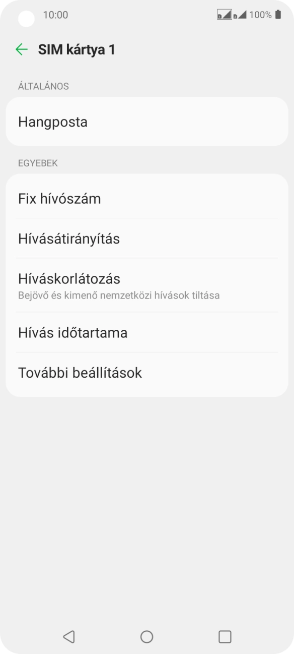 Válaszd a További beállítások lehetőséget.