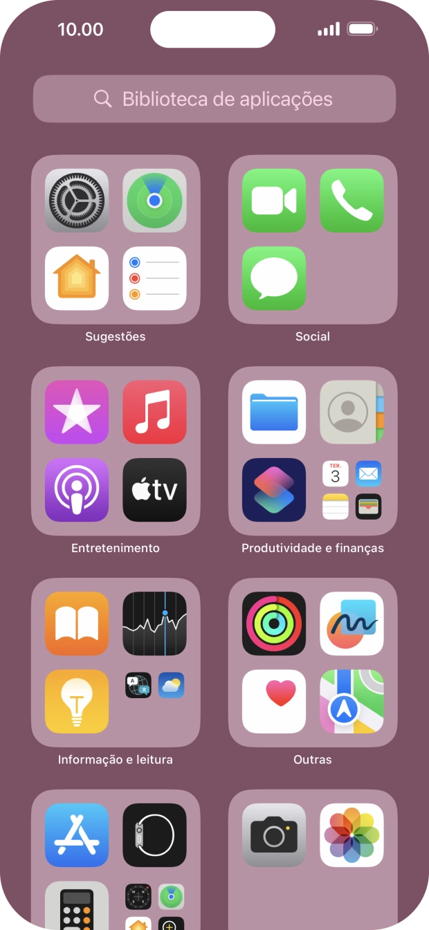Prima a app pretendida.
