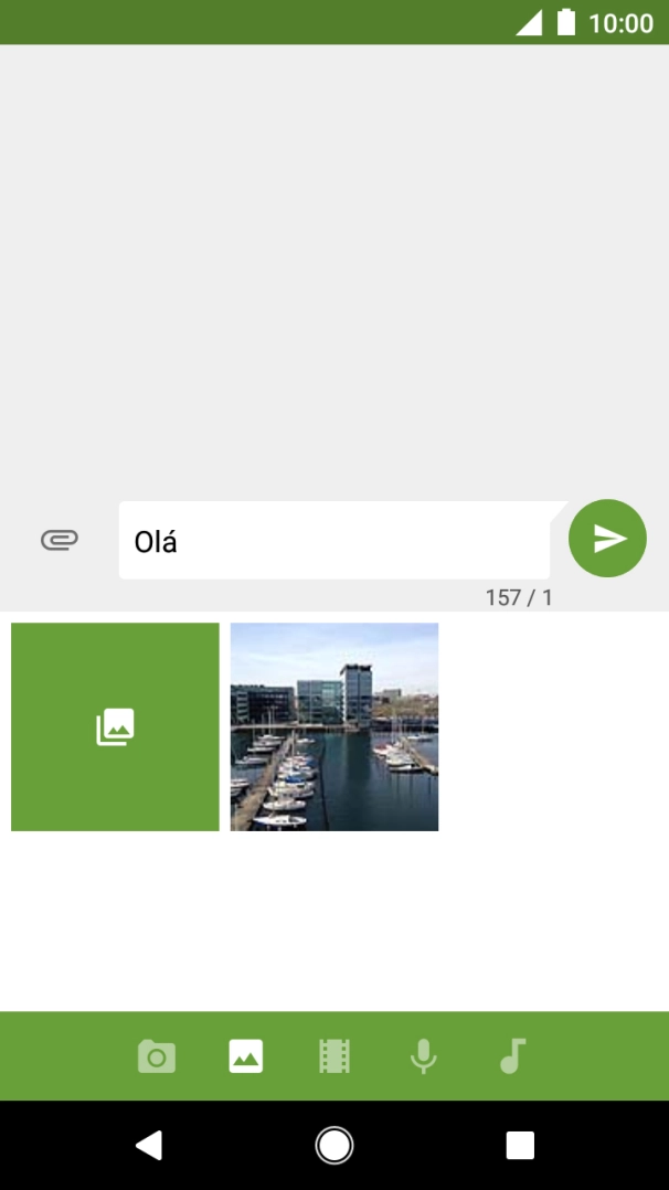 Prima o ícone de galeria e vá até à pasta pretendida.