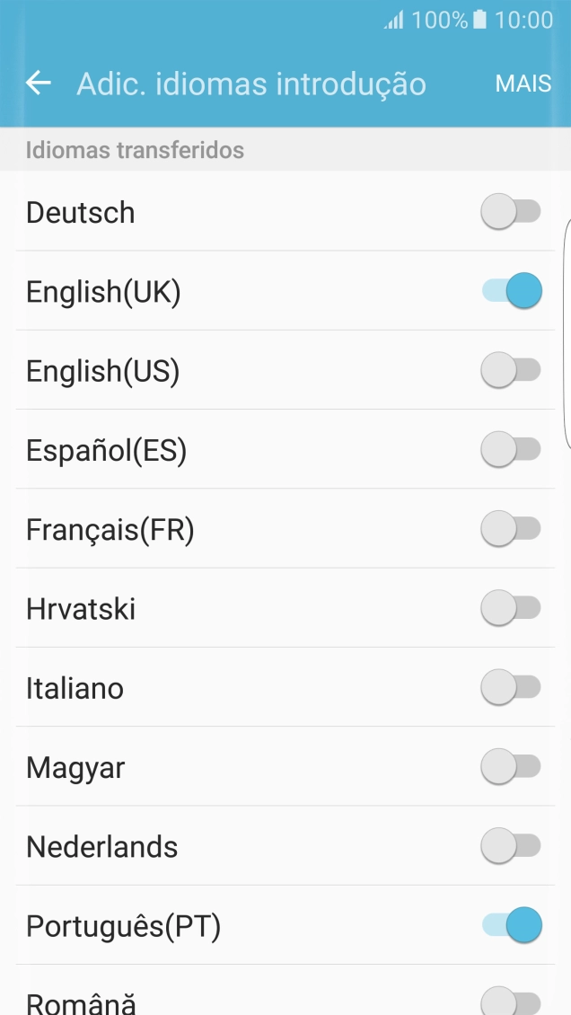 Prima a tecla de retrocesso.