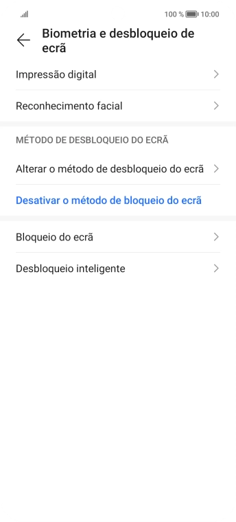 Prima Desativar o método de bloqueio do ecrã.