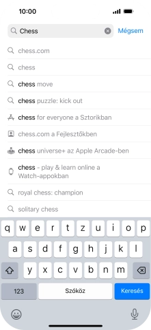 Válaszd a Keresés lehetőséget.
