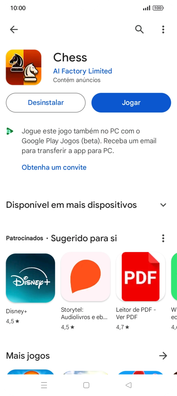 Prima a tecla de início para terminar e voltar ao ecrã inicial.