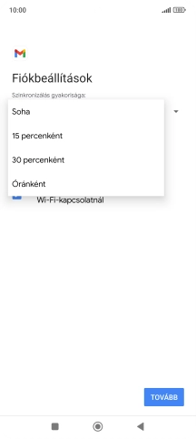 Válaszd ki a kívánt beállítást.