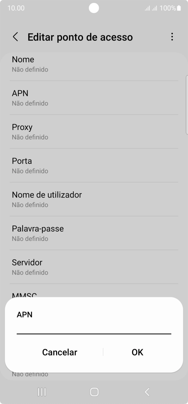 Introduza net2.vodafone.pt e prima OK.