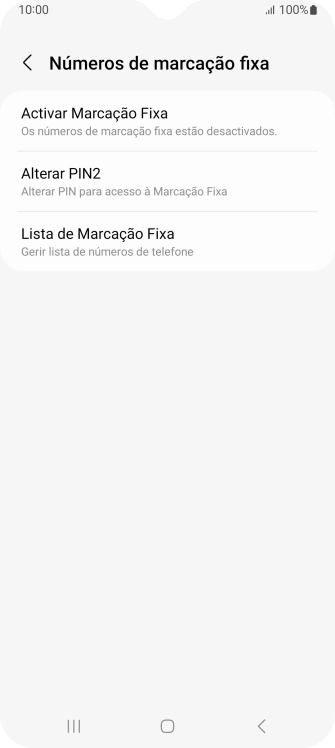 Prima Activar Marcação Fixa.