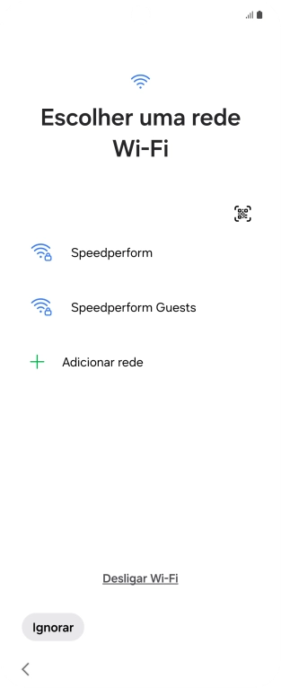 Prima a rede Wi-Fi pretendida.