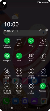 Válaszd az Adat lehetőséget a funkció be- vagy kikapcsolásához.