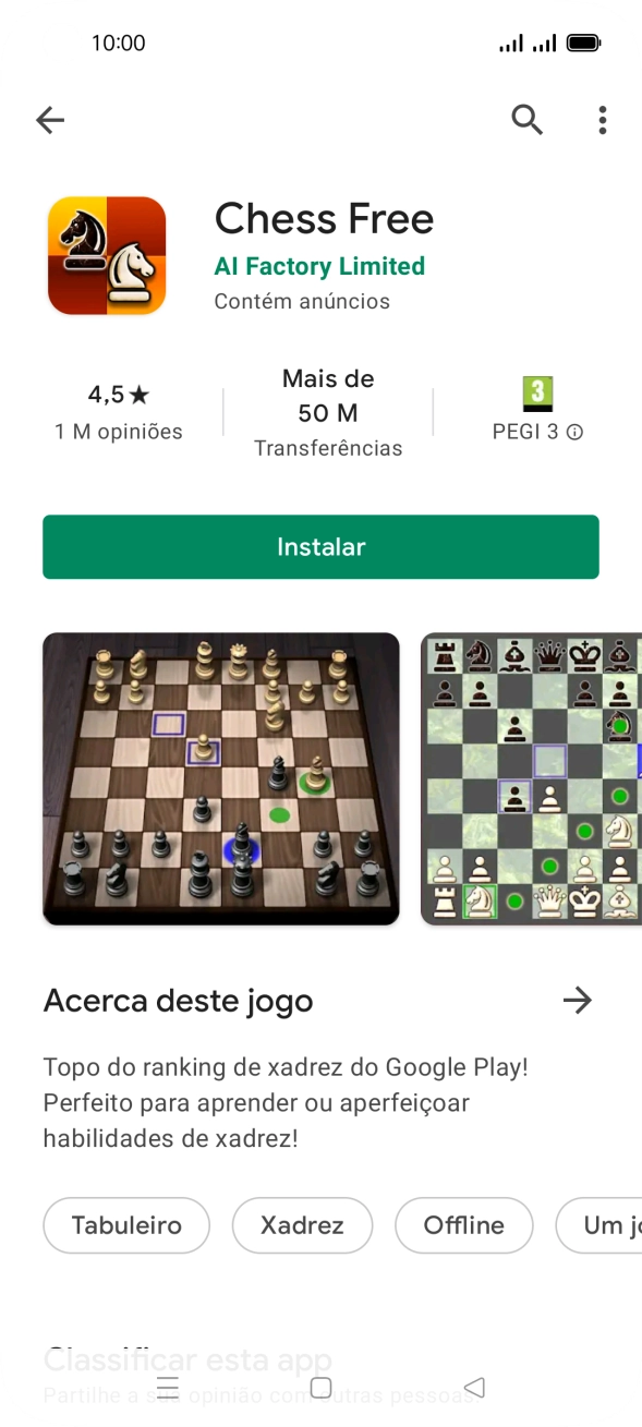 Prima Instalar e siga as indicações no ecrã para instalar a app.