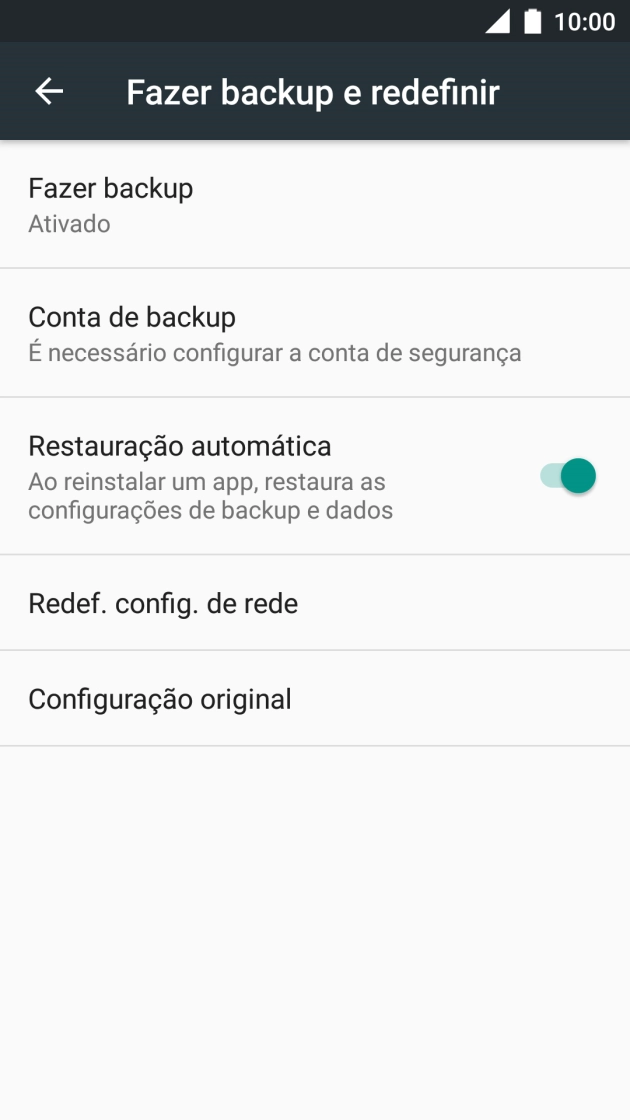 Prima Configuração original.