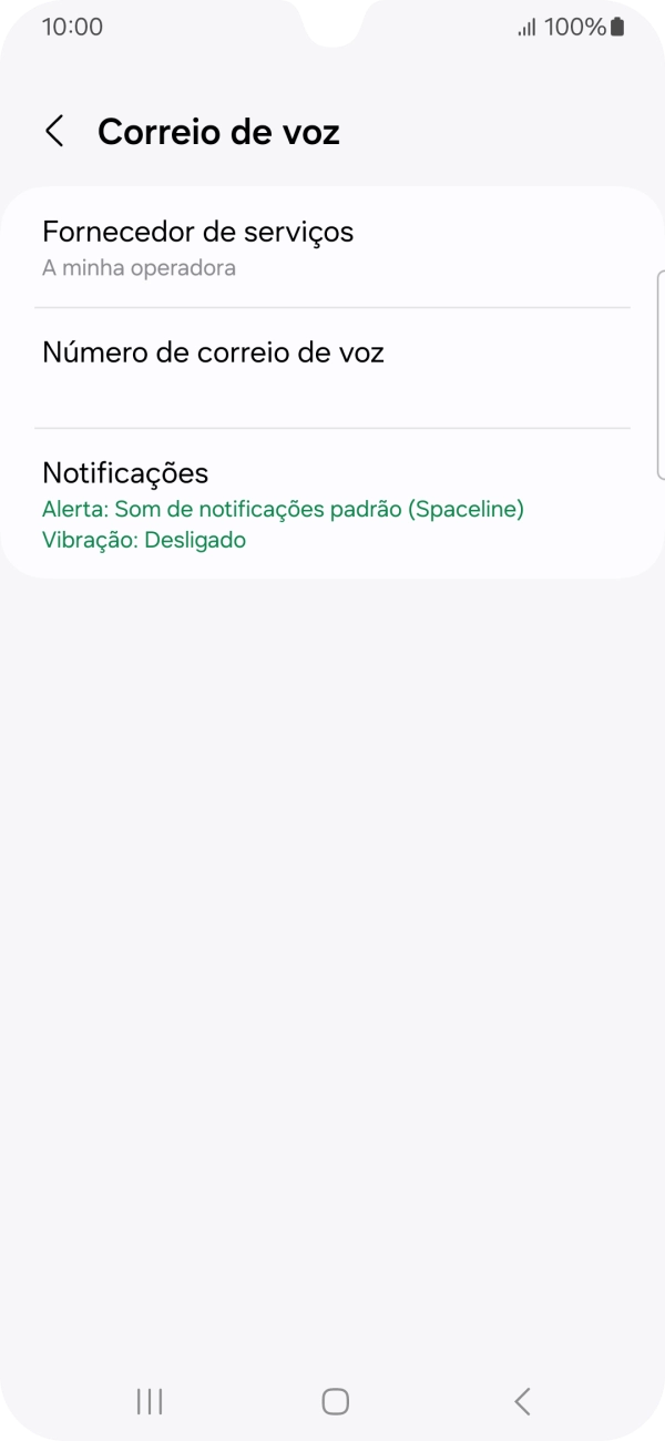 Prima Número de correio de voz.