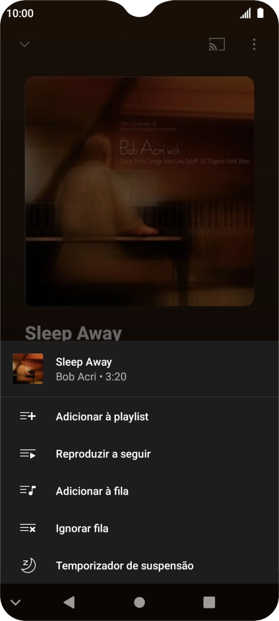 Prima o ícone para adicionar.